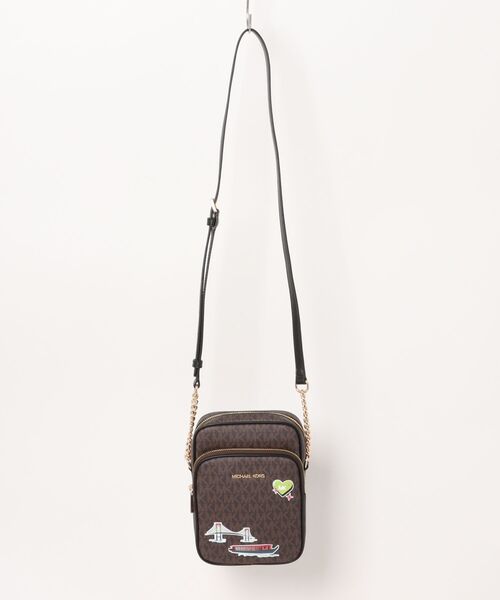 MICHAEL KORS（マイケルコース）の「TOKYO JET SET TRAVEL チェーン クロスボディ ミディアム - MKシグネチャー（ショルダーバッグ・レディース・ブラウン・FREE）」の7枚目の写真