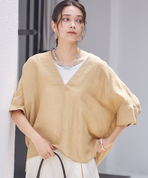 25SS【美品】SHIPS IMPERIAL LINEN スキッパー ブラウス SHIPS for women - 25SS【美品】SHIPS IMPERIAL LINEN