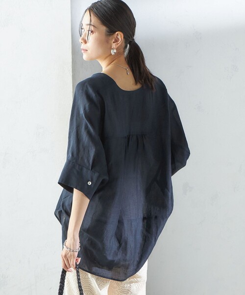 25SS【美品】SHIPS IMPERIAL LINEN スキッパー ブラウス SHIPS for women - 25SS【美品】SHIPS IMPERIAL LINEN