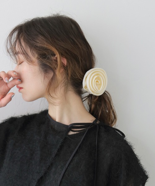 CLEIO】バラモチーフシュシュ ROSE MOTIF SCRUNCHIE/737-13669