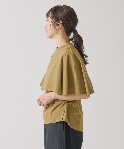 Kelen（ケレン）の「「KELEN / ケレン」 アシンメトリーフラップデザイン BUNON（Tシャツ/カットソー・レディース・ブラック/ライトベージュ/グリーン・S/M）」の13枚目の写真