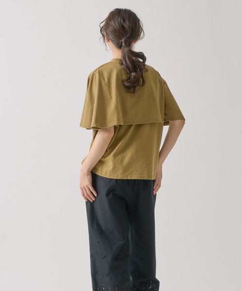 Kelen（ケレン）の「「KELEN / ケレン」 アシンメトリーフラップデザイン BUNON（Tシャツ/カットソー・レディース・ブラック/ライトベージュ/グリーン・S/M）」の14枚目の写真