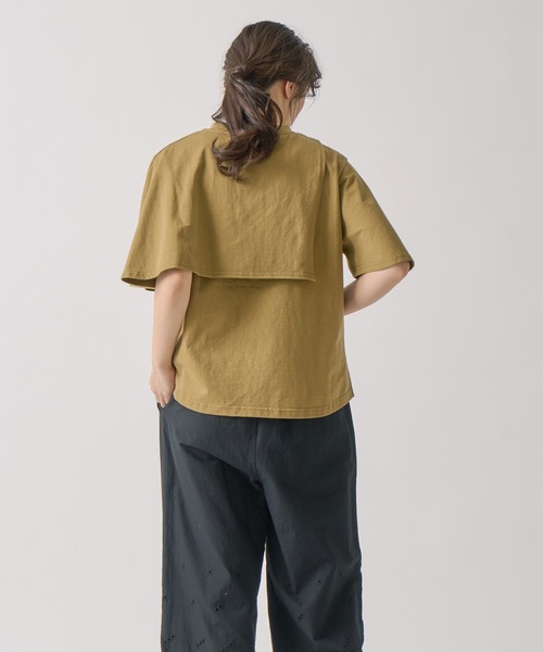 Kelen（ケレン）の「「KELEN / ケレン」 アシンメトリーフラップデザイン BUNON（Tシャツ/カットソー・レディース・ブラック/ライトベージュ/グリーン・S/M）」の15枚目の写真