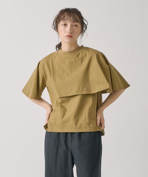 Kelen（ケレン）の「「KELEN / ケレン」 アシンメトリーフラップデザイン BUNON（Tシャツ/カットソー・レディース・ブラック/ライトベージュ/グリーン・S/M）」の17枚目の写真
