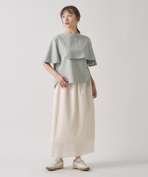 Kelen（ケレン）の「「KELEN / ケレン」 アシンメトリーフラップデザイン BUNON（Tシャツ/カットソー・レディース・ブラック/ライトベージュ/グリーン・S/M）」の18枚目の写真