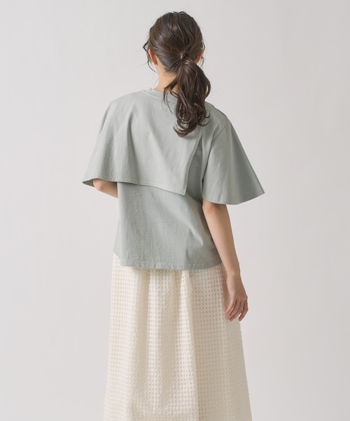 Kelen（ケレン）の「「KELEN / ケレン」 アシンメトリーフラップデザイン BUNON（Tシャツ/カットソー・レディース・ブラック/ライトベージュ/グリーン・S/M）」の20枚目の写真