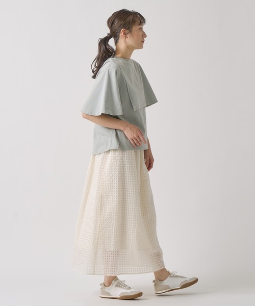 Kelen（ケレン）の「「KELEN / ケレン」 アシンメトリーフラップデザイン BUNON（Tシャツ/カットソー・レディース・ブラック/ライトベージュ/グリーン・S/M）」の21枚目の写真