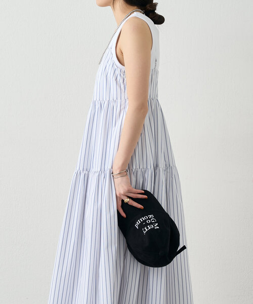 SHENERY（シーナリー）の「《サイズ展開あり》ストライプティアードキャミドレス（ワンピース・レディース・オフホワイト/ブルー・36/38）」の14枚目の写真