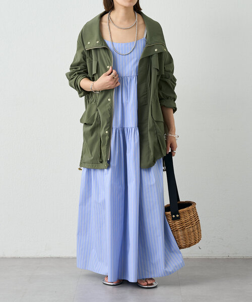 SHENERY（シーナリー）の「《サイズ展開あり》ストライプティアードキャミドレス（ワンピース・レディース・オフホワイト/ブルー・36/38）」の16枚目の写真