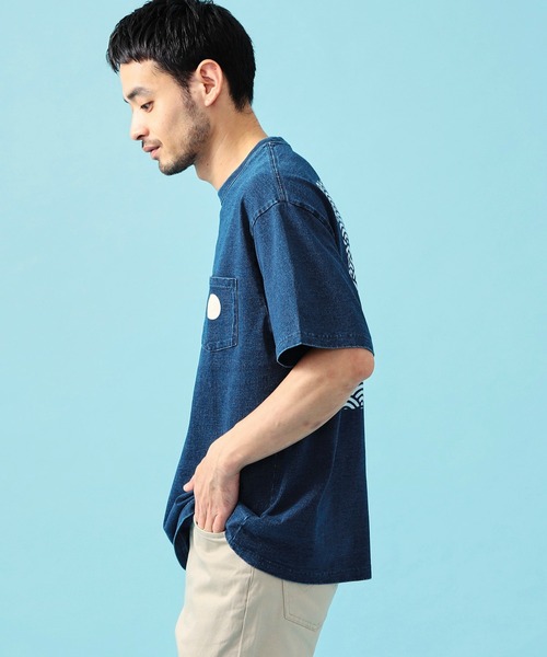 EDWIN（エドウィン）の「EDWIN エドウィン インディゴ Tシャツ 半袖（Tシャツ/カットソー・メンズ・インディゴブルー・MEDIUM/LARGE/X-LARGE）」の3枚目の写真