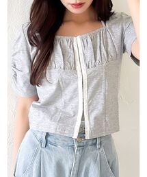 dazzlin | フロントホックタイトカットトップス(Tシャツ/カットソー)