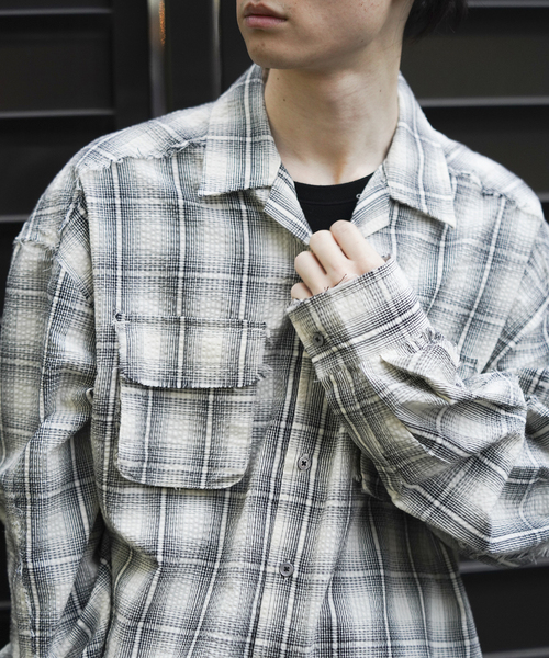 maaaiman様確認用 GU公式 | シャツコンビネーションセーター(長袖)