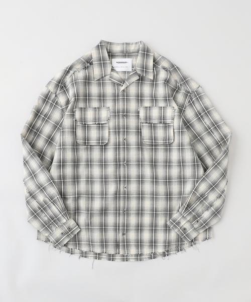 NOMANUAL/ノーマニュアル SEERSUCKER CHECK SHIRTS（シャツ/ブラウス
