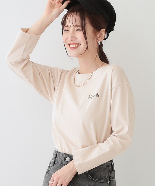 DRESKIP（ドレスキップ）の「【洗える/S-LL】シンプルだから着回ししやすい コットンアソートロンT（Tシャツ/カットソー・レディース・ベージュ系2/ピンク系7/ブラック/ライトベージュ/オフホワイト/ホワイト系5・01/02/03/04）」の4枚目の写真