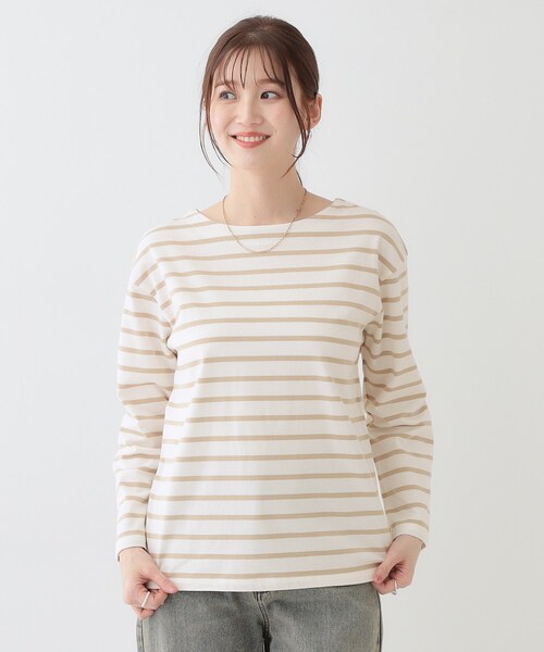 DRESKIP（ドレスキップ）の「【洗える/S-LL】シンプルだから着回ししやすい コットンアソートロンT（Tシャツ/カットソー・レディース・ベージュ系2/ピンク系7/ブラック/ライトベージュ/オフホワイト/ホワイト系5・01/02/03/04）」の15枚目の写真