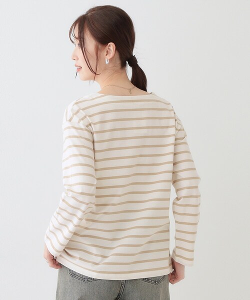 DRESKIP（ドレスキップ）の「【洗える/S-LL】シンプルだから着回ししやすい コットンアソートロンT（Tシャツ/カットソー・レディース・ベージュ系2/ピンク系7/ブラック/ライトベージュ/オフホワイト/ホワイト系5・01/02/03/04）」の16枚目の写真