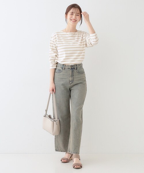 DRESKIP（ドレスキップ）の「【洗える/S-LL】シンプルだから着回ししやすい コットンアソートロンT（Tシャツ/カットソー・レディース・ベージュ系2/ピンク系7/ブラック/ライトベージュ/オフホワイト/ホワイト系5・01/02/03/04）」の17枚目の写真