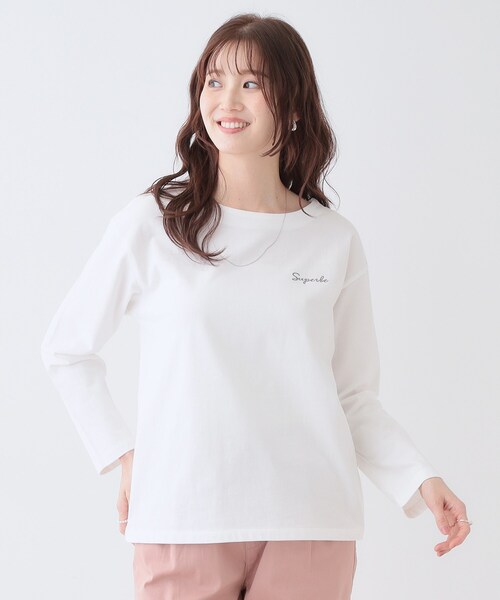 DRESKIP（ドレスキップ）の「【洗える/S-LL】シンプルだから着回ししやすい コットンアソートロンT（Tシャツ/カットソー・レディース・ベージュ系2/ピンク系7/ブラック/ライトベージュ/オフホワイト/ホワイト系5・01/02/03/04）」の20枚目の写真