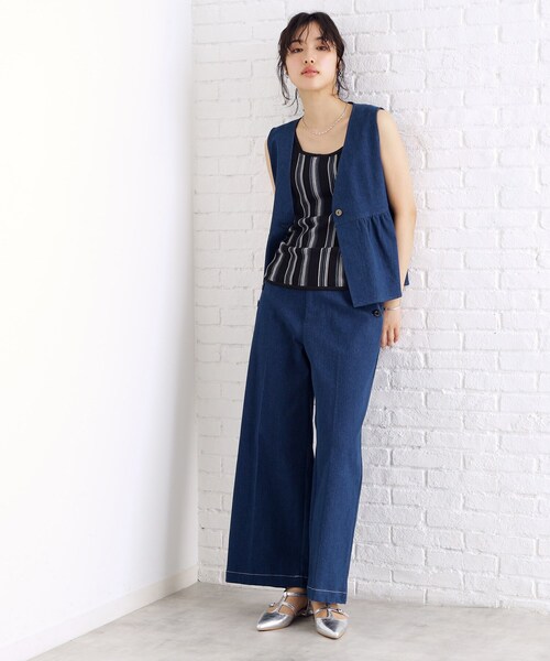 THE SHOP TK （ザ ショップ ティーケー ）の「◆ランダムガータータンク【前後2WAY/洗濯機OK】（タンクトップ・レディース・ホワイト系7/ブラック系2/ブラック系4/アイボリー系2・12/13）」の9枚目の写真