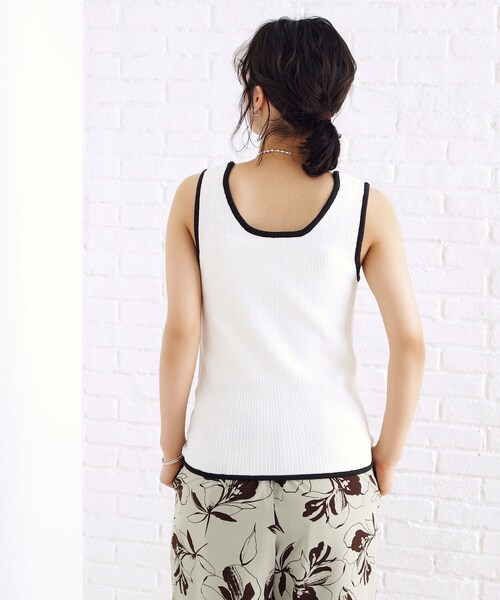 THE SHOP TK （ザ ショップ ティーケー ）の「◆ランダムガータータンク【前後2WAY/洗濯機OK】（タンクトップ・レディース・ホワイト系7/ブラック系2/ブラック系4/アイボリー系2・12/13）」の13枚目の写真