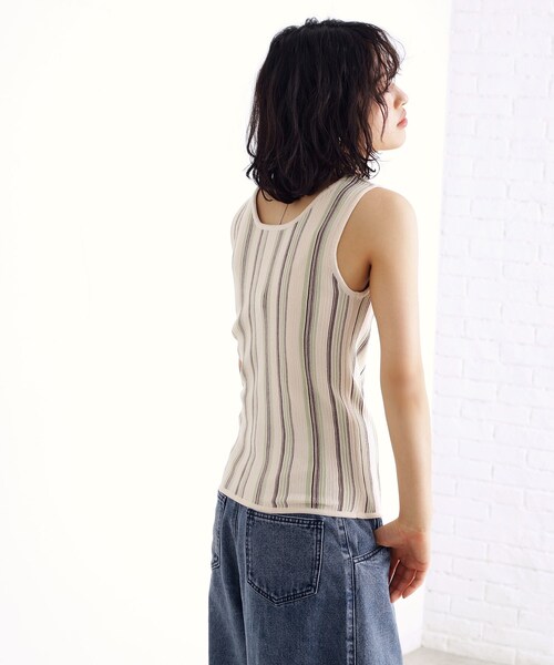 THE SHOP TK （ザ ショップ ティーケー ）の「◆ランダムガータータンク【前後2WAY/洗濯機OK】（タンクトップ・レディース・ホワイト系7/ブラック系2/ブラック系4/アイボリー系2・12/13）」の21枚目の写真