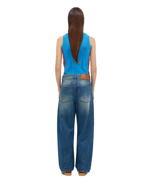 MSGM(エムエスジーエム)の「カーヴィー ワイドデニムパンツ(デニムパンツ・レディース・ブルー・38/40)」の4枚目の写真