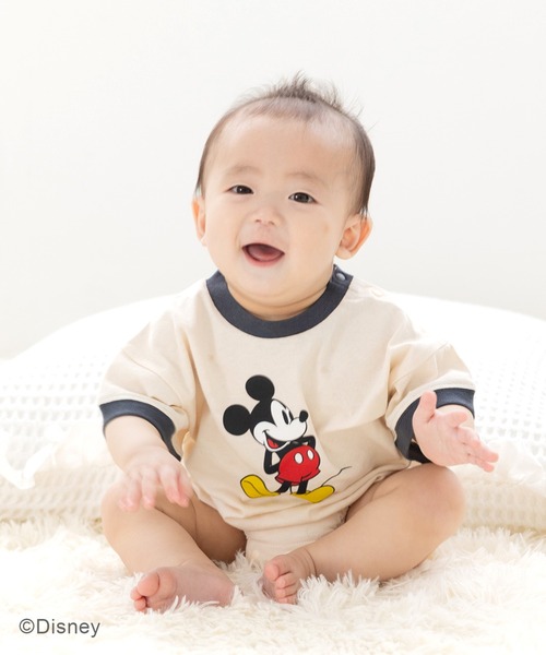 Disney(ディズニー)の「〈ディズニー〉ミッキーマウス/半袖ロンパース(ロンパース・キッズ・A/B/C/D/E/F・70cm/80cm)」の1枚目の写真