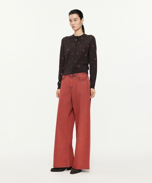 ニット セーター Butterfly Sequin Embroidery Cardigan / バタフライニットカーディガン レディース セール】Butterfly Sequin Embroidery Cardigan / バタフライ