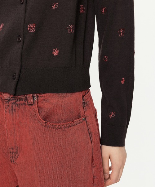 セール】Butterfly Sequin Embroidery Cardigan / バタフライ