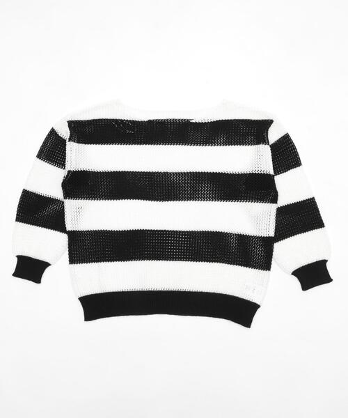 WEGO（ウィゴー）の「WEGO/オフショルメッシュニット（ニット/セーター・レディース・ブラック系その他5/グレー系その他5・FREE）」の7枚目の写真