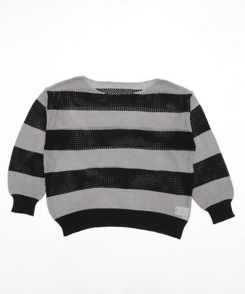 WEGO（ウィゴー）の「WEGO/オフショルメッシュニット（ニット/セーター・レディース・ブラック系その他5/グレー系その他5・FREE）」の8枚目の写真