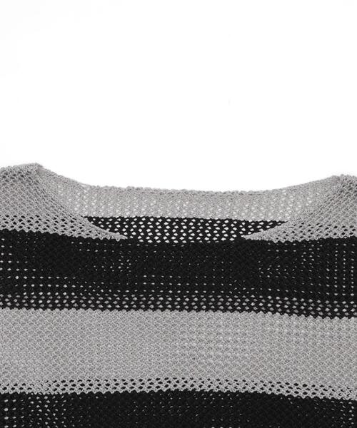 WEGO（ウィゴー）の「WEGO/オフショルメッシュニット（ニット/セーター・レディース・ブラック系その他5/グレー系その他5・FREE）」の10枚目の写真