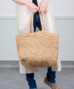 plage プラージュ　RAFIA BASKET バッグ セール】RAFFIA LECTANGLE BASKET バッグ（トートバッグ