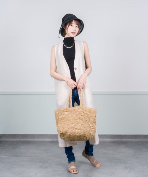 MADE IN MADA /メイドインマダ】大きめ かごバッグ ラフィア