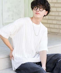 Rocky Monroe（ロッキーモンロー）の「オーバーサイズ 透かし編みアンサンブル半袖Tシャツ（アンサンブル）」