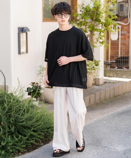 ロージーモンスター　プルオーバーシャツ　ビッグシルエット　Aライン　白　くるみ ボクシーシルエットニットプルオーバー≪ウール100%/手洗い可能