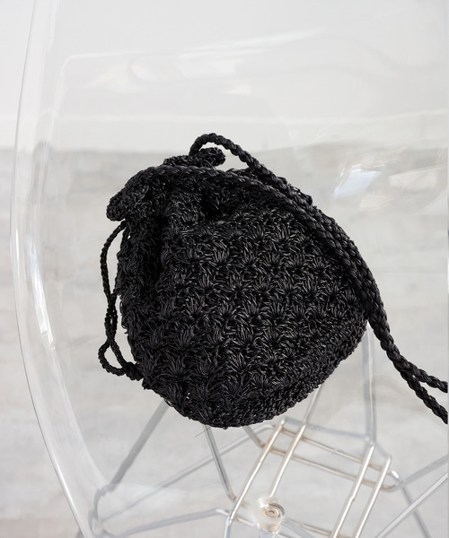 B.C STOCK(ベーセーストック)の「メタリックヤーンショルダー(ショルダーバッグ・レディース・ブラック/ブルー系その他/シルバー・FREE)」の2枚目の写真