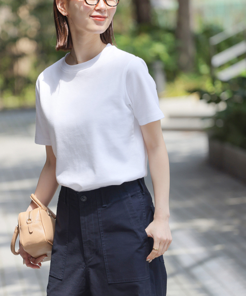 JOURNAL STANDARD relume(ジャーナルスタンダード レリューム)の「TCダンボールショートスリーブTEE(Tシャツ/カットソー・レディース・ブラック/ホワイト/ライトグレー/バーガンディー・FREE)」の2枚目の写真
