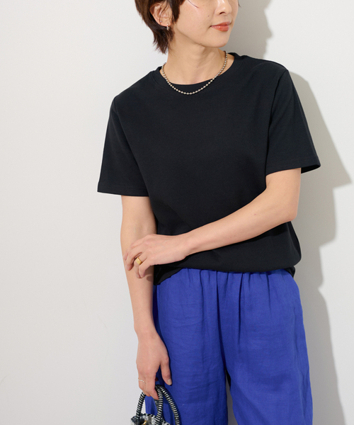 JOURNAL STANDARD relume(ジャーナルスタンダード レリューム)の「TCダンボールショートスリーブTEE(Tシャツ/カットソー・レディース・ブラック/ホワイト/ライトグレー/バーガンディー・FREE)」の3枚目の写真