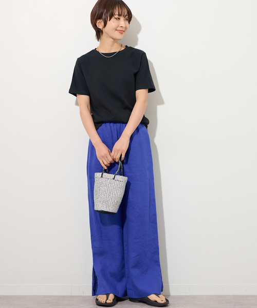 JOURNAL STANDARD relume(ジャーナルスタンダード レリューム)の「TCダンボールショートスリーブTEE(Tシャツ/カットソー・レディース・ブラック/ホワイト/ライトグレー/バーガンディー・FREE)」の5枚目の写真