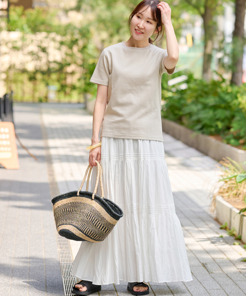 JOURNAL STANDARD relume(ジャーナルスタンダード レリューム)の「TCダンボールショートスリーブTEE(Tシャツ/カットソー・レディース・ブラック/ホワイト/ライトグレー/バーガンディー・FREE)」の12枚目の写真