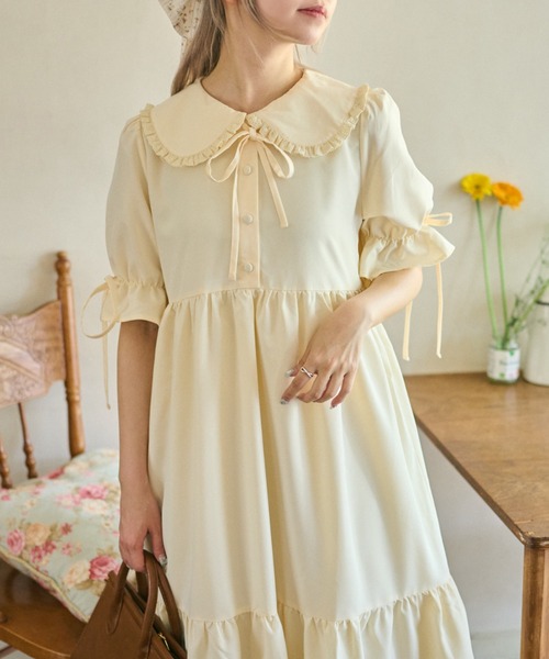 そら【ベアトリス】新品タグ付きコットン100% ティアードワンピース そら【ベアトリス】新品タグ付きコットン100% ティアードワンピース