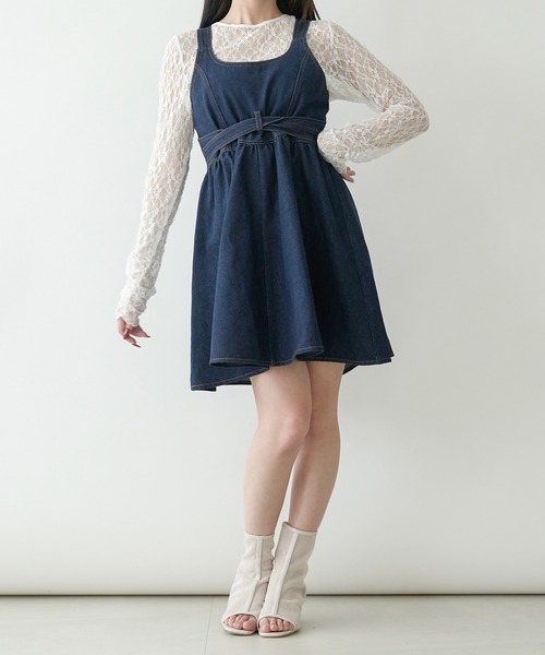 【再出品】Starry デニムフリルミニワンピース Starry】デニムフリルミニワンピース | lilLilly official webstore