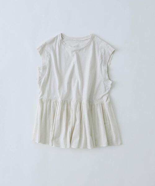 conges payes ADIEU TRISTESSE（コンジェ ペイエ アデュートリステス）の「【FAVE】ジャージコンビブラウス（シャツ/ブラウス・レディース・ブラック/ライトグレー/パープル・FREE）」の2枚目の写真