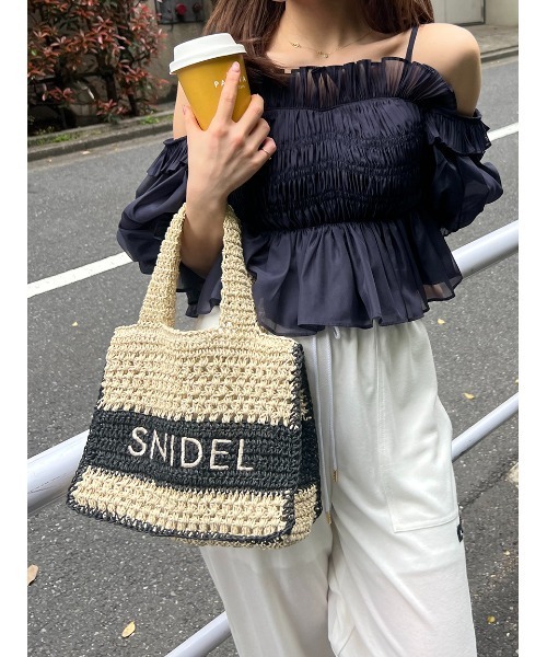 柄編みロゴトートバッグ（トートバッグ）｜SNIDEL（スナイデル