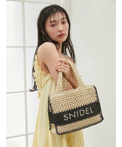 柄編みロゴトートバッグ（トートバッグ）｜SNIDEL（スナイデル