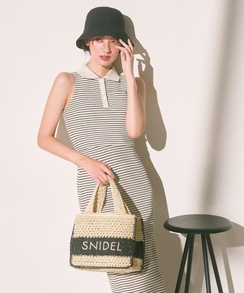 柄編みロゴトートバッグ（トートバッグ）｜SNIDEL（スナイデル