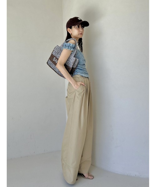 新品タグ付SNIDEL 編みロゴトートバッグ ベージュ/ブラック SOLD OUT】【期間限定10%OFF】SNIDEL スナイデル 柄編み