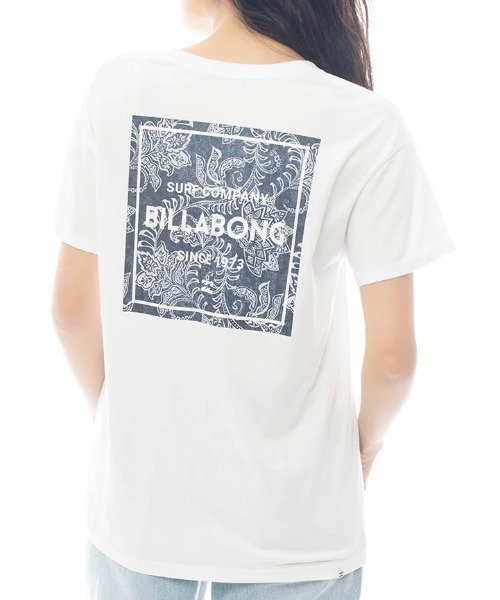 BILLABONG（ビラボン）の「【BILLABONG WOMENS/ビラボンウィメンズ】25SS SQUARE LOGO BOY FIT TEE/半袖バックプリントロゴTシャツ（Tシャツ/カットソー・レディース・ホワイト/ブラック/ホワイト系その他/ブルー系その他・MEDIUM）」の3枚目の写真