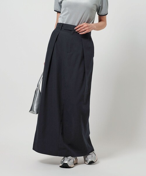 BEAUTY&YOUTH UNITED ARROWS（ビューティーアンドユースユナイテッドアローズ）の「レーヨンブレンド タックスカート -ウォッシャブル-（スカート・レディース・ブラック/ネイビー/モカ・M/XS/S）」の7枚目の写真